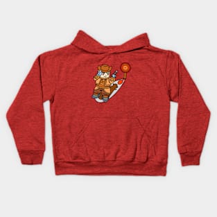 Cartoon Cowboy play dart brown color Kids Hoodie